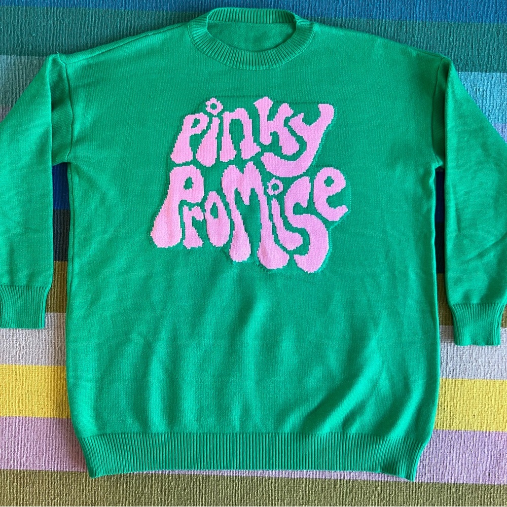 New Super Cute PINKY PROMISE Oversized Sweaters • Factory Sample • Size Large